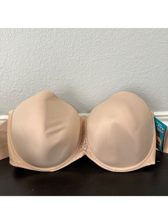 Vanity Fair Beauty Back 74380 Strapless Full Figure Underwire Bra 40G Rose Beige - Picture 6 of 6